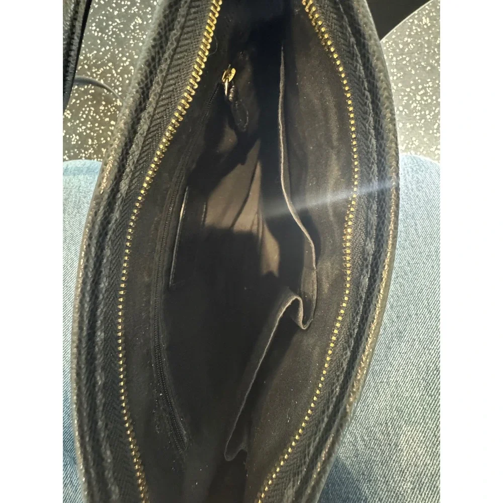 Coach Signature Brown Canvas Crossbody Bag Zip Top Classic Monogram - Picture 14 of 16